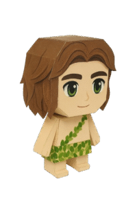 Juguete de papel de Adán